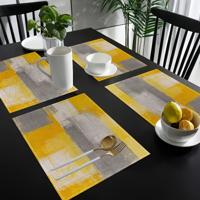 مفرش طاولة VIKAMA بنمط لوحة زي - مراجعة Photography Geometry وسعره